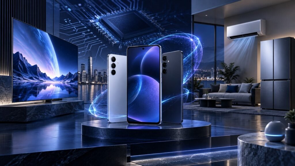 삼성전자 2025년 3월 갤럭시 A 스마트폰, AI TV, AI 에어컨, 비스포크 AI 가전 타임라인 대표 이미지